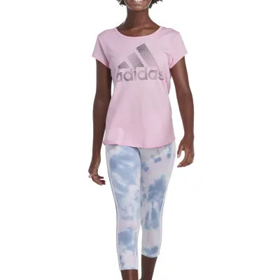 adidas Big Girls Mid Rise 7/8 Ankle Leggings