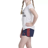 adidas Big Girls Mid Rise Pull-On Short