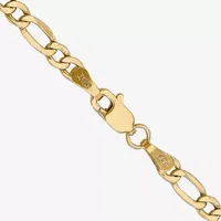 14K Gold Inch Semisolid Figaro Chain Necklace