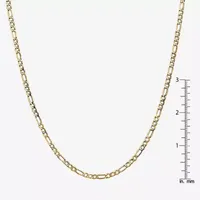 14K Gold Inch Semisolid Figaro Chain Necklace