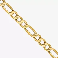 14K Gold Inch Semisolid Figaro Chain Necklace