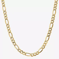 14K Gold 18 Inch Semisolid Figaro Chain Necklace