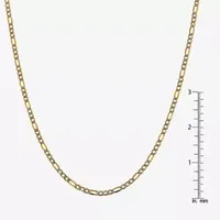 Made in Italy 14K Gold Inch Semisolid Figaro Chain Necklace