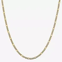 Made in Italy 14K Gold Inch Semisolid Figaro Chain Necklace