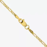 10K Gold Inch Solid Figaro Chain Necklace