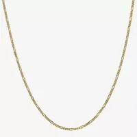 10K Gold Inch Solid Figaro Chain Necklace