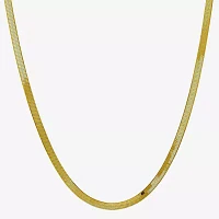 Solid Herringbone Chain Necklace