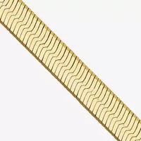 10K Gold Inch Solid Herringbone Chain Necklace