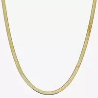 Solid Herringbone Chain Necklace