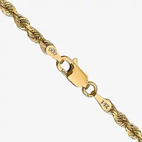 14K Gold Inch Solid Rope Chain Necklace