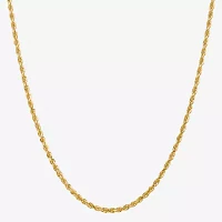 14K Gold Inch Solid Rope Chain Necklace