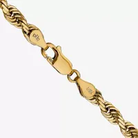 14K Gold Solid Rope Chain Necklace