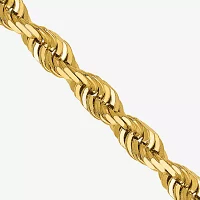 14K Gold Solid Rope Chain Necklace