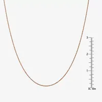 14K Rose Gold Solid Rope Chain Necklace