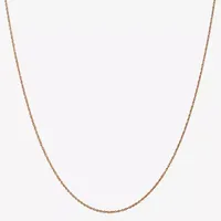 14K Rose Gold Solid Rope Chain Necklace