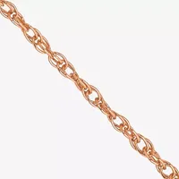 14K Rose Gold Solid Rope Chain Necklace