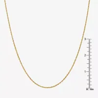 18K Gold Solid Rope Chain Necklace