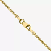 10K Gold Solid Rope Chain Necklace