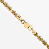 14K Gold Solid Rope Chain Necklace