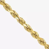 10K Gold Inch Solid Rope Chain Necklace