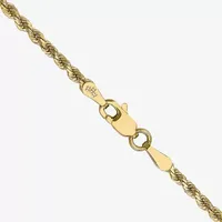 10K Gold Solid Rope Chain Necklace