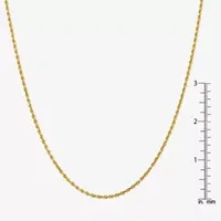 10K Gold Solid Rope Chain Necklace