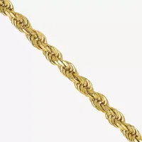 10K Gold Solid Rope Chain Necklace