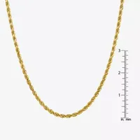 10K Gold Solid Rope Chain Necklace