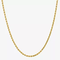 10K Gold Solid Rope Chain Necklace