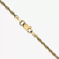 14K Gold 24 Inch Hollow Rope Chain Necklace