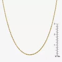 14K Gold 24 Inch Hollow Rope Chain Necklace