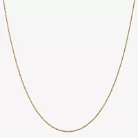 14K Gold Solid Rope Chain Necklace