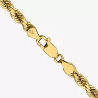 10K Gold Solid Rope Chain Necklace