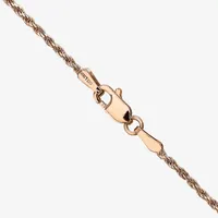 14K Rose Gold Solid Rope Chain Necklace