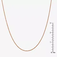 14K Rose Gold Solid Rope Chain Necklace