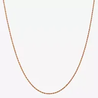 14K Rose Gold Solid Rope Chain Necklace