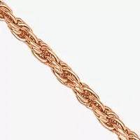 14K Rose Gold Solid Rope Chain Necklace