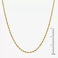 14K Gold Semisolid Rope Chain Necklace