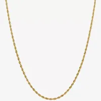 14K Gold Semisolid Rope Chain Necklace