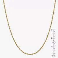 14K Gold Inch Semisolid Rope Chain Necklace