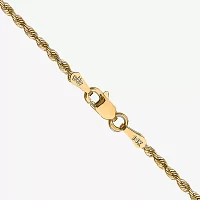 14K Gold Solid Rope Chain Necklace