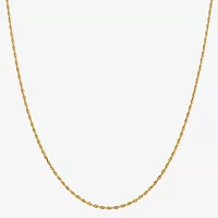 14K Gold Solid Rope Chain Necklace