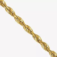 14K Gold Solid Rope Chain Necklace