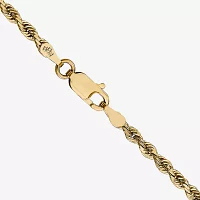 14K Gold Solid Rope Chain Necklace