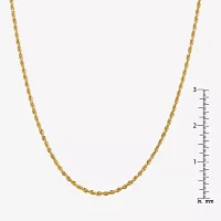 14K Gold Solid Rope Chain Necklace