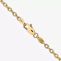 14K Gold - Inch Solid Cable Chain Necklace