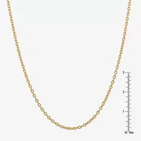 14K Gold - Inch Solid Cable Chain Necklace