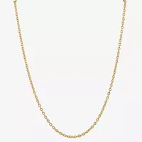 14K Gold - Inch Solid Cable Chain Necklace