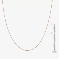 14K Rose Gold 16 Inch Solid Cable Chain Necklace