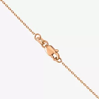 14K Rose Gold 16 Inch Solid Cable Chain Necklace